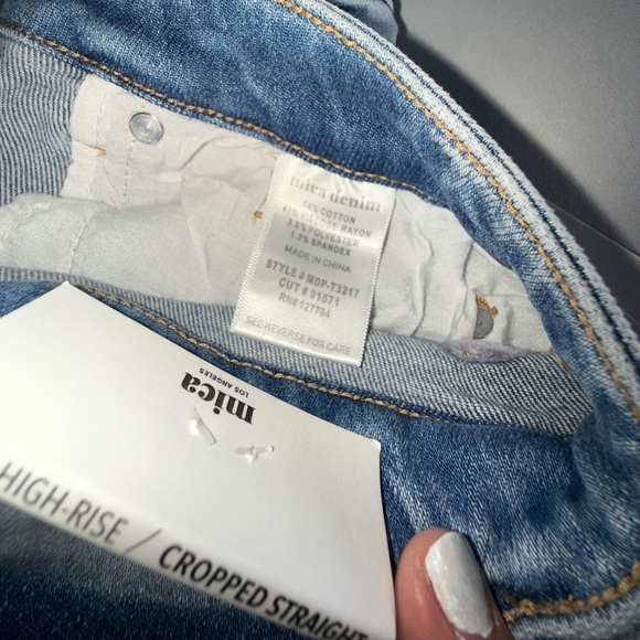 Womans Mica High Rise Straight Size 30 Cropped Blue Jeans NWT - Picture 7 of 9